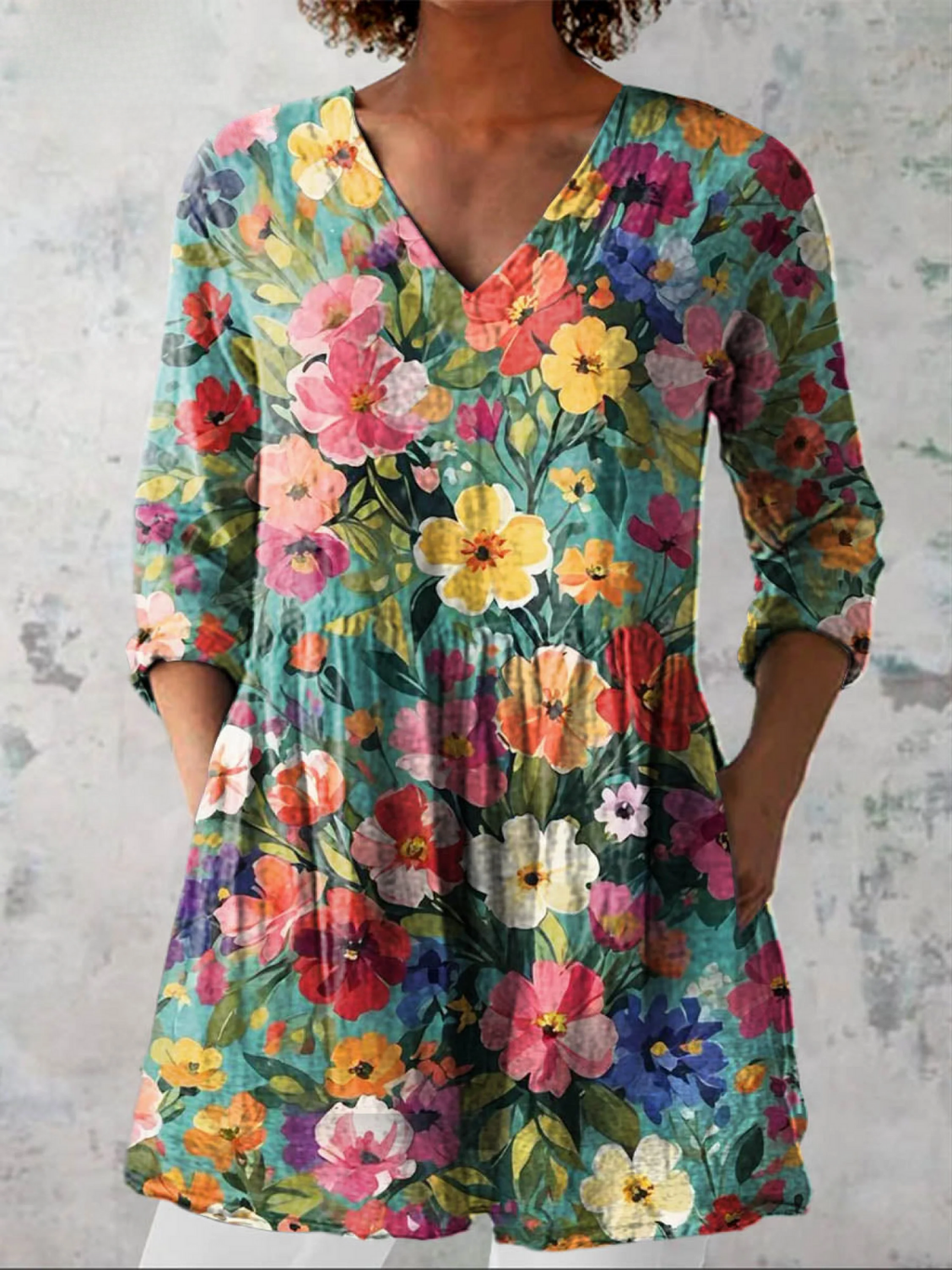 Matilde | Blusa larga con un estampado llamativo