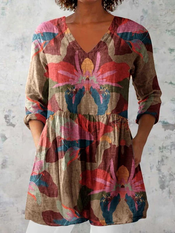Dolores | Blusa larga con un estampado llamativo