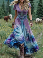 Violeta | Vestido Largo Floral Bohemio