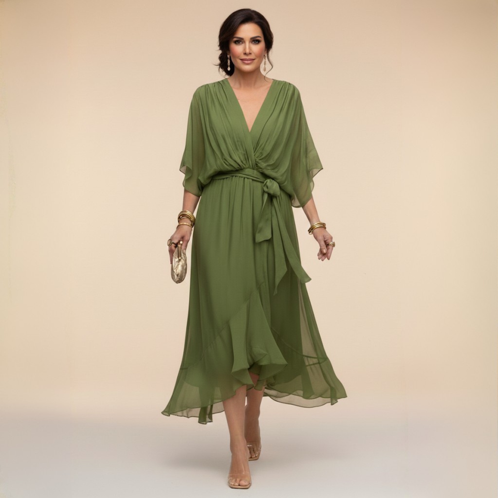 Olivia | Vestido Midi Fluido