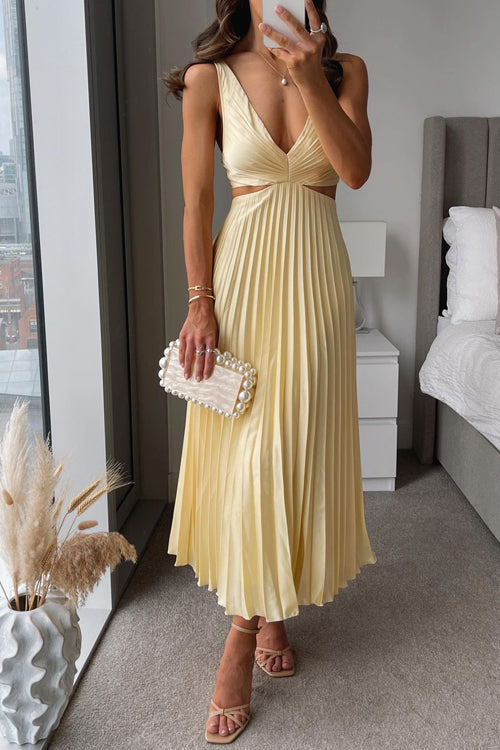 Lisa | Elegante vestido largo plisado