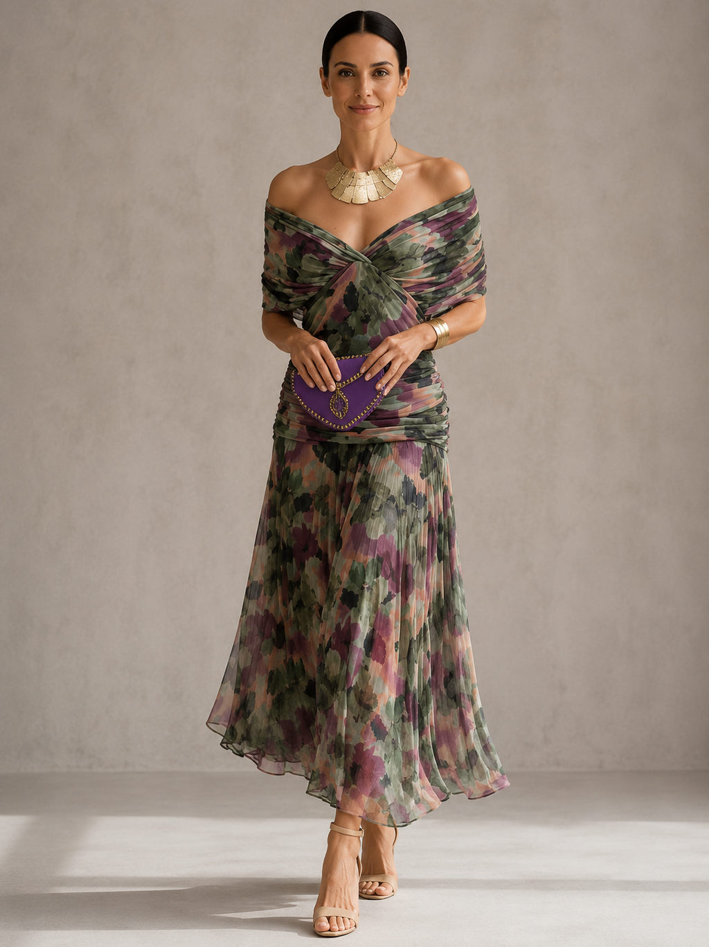 Erica | Vestido de noche color coral