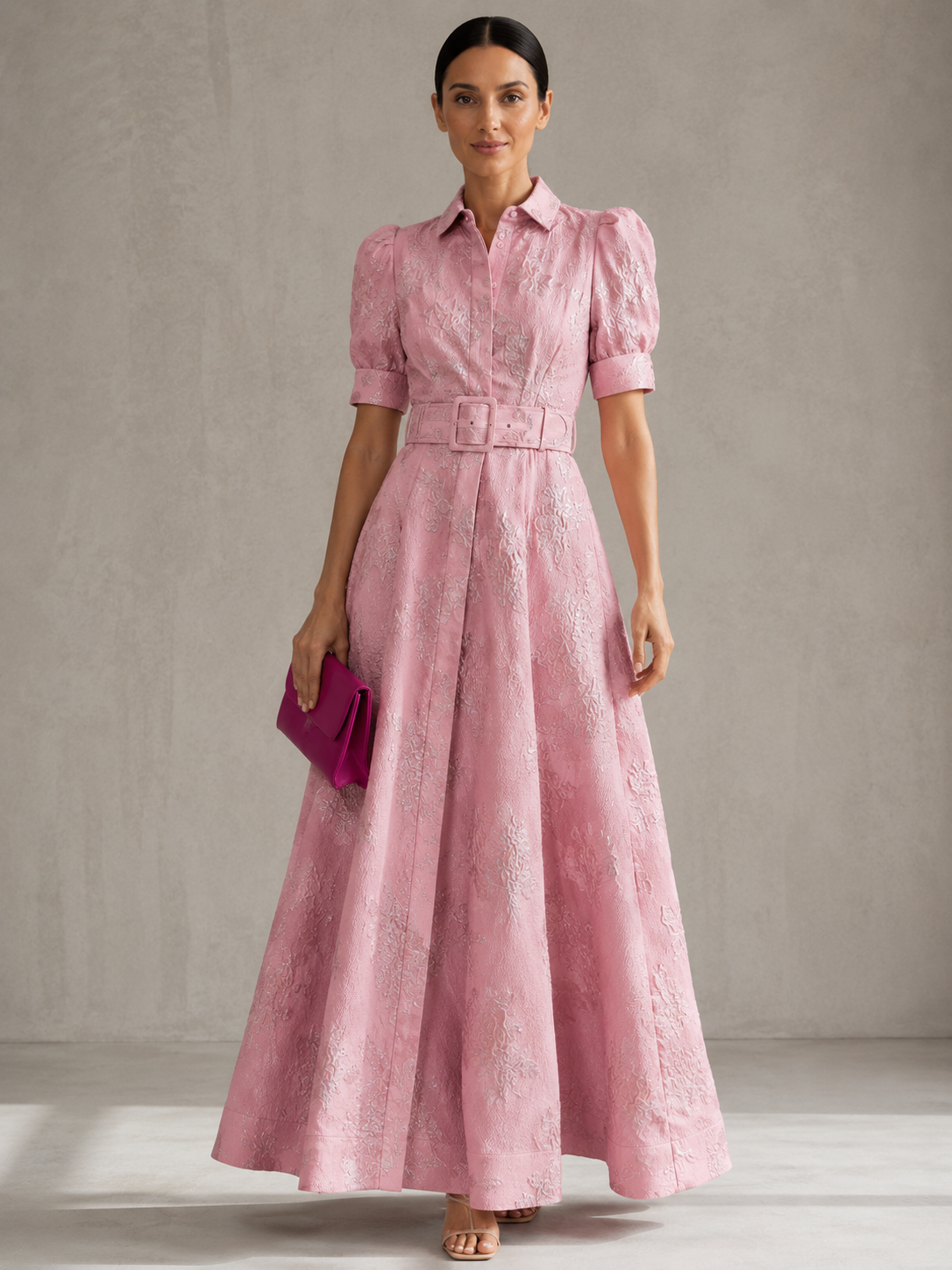 Alba | Vestido corto con mangas abullonadas