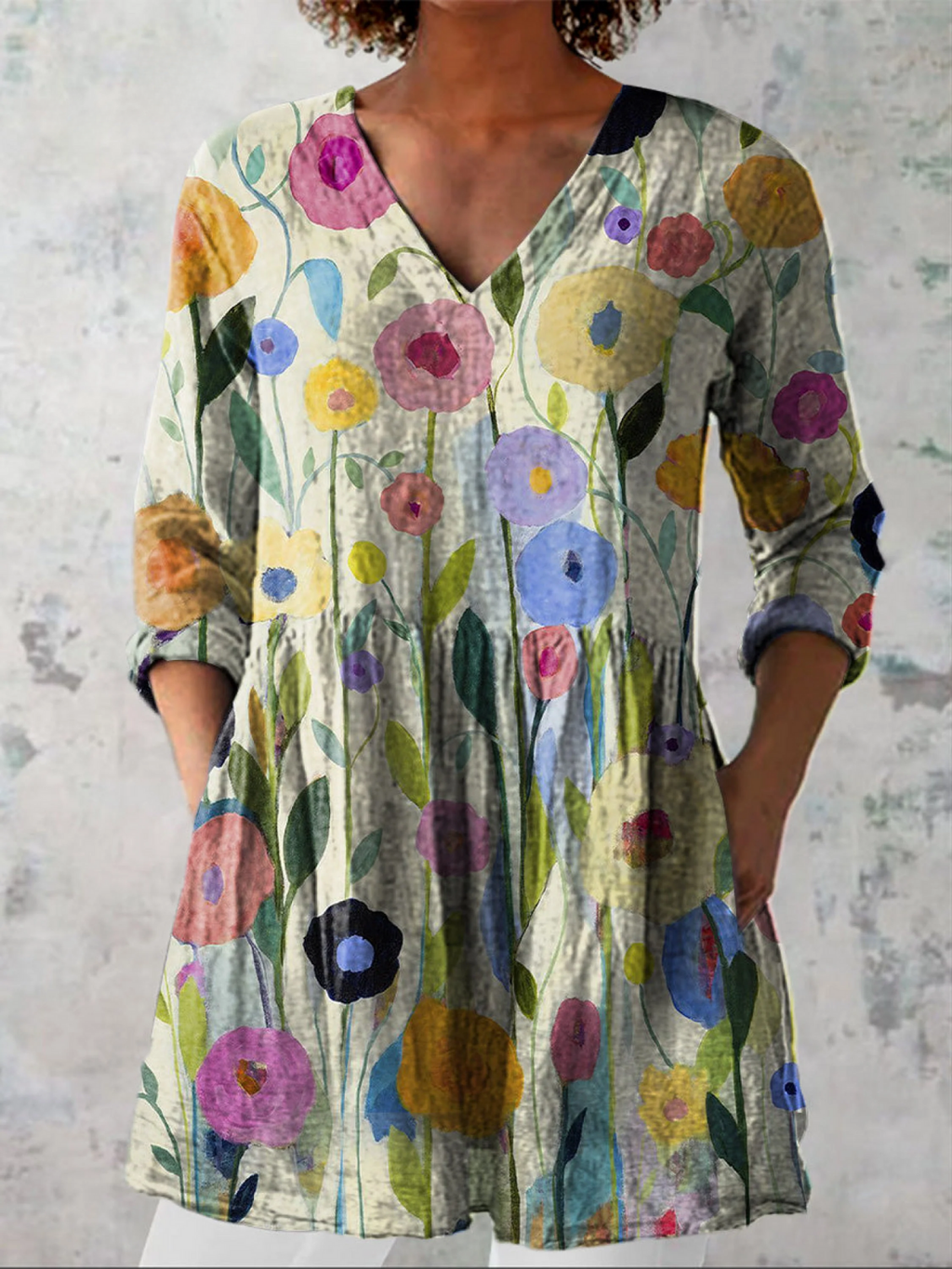 Lucía | Blusa larga con un estampado llamativo