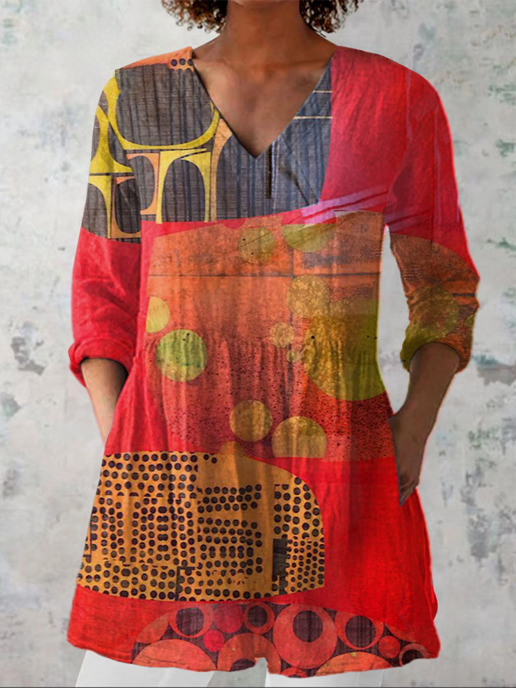 Anita | Blusa larga con un estampado llamativo