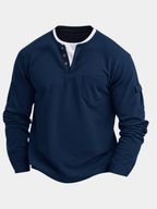 Antonín | Moderní Henley Triko s Kapsami