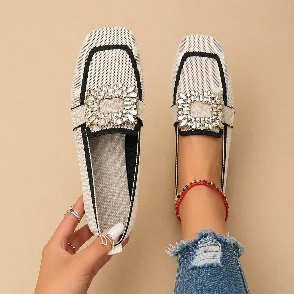 Elegancia | Mocasines con hebilla de cristal