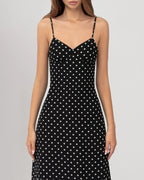 Blanca |  Vestido maxi de lunares