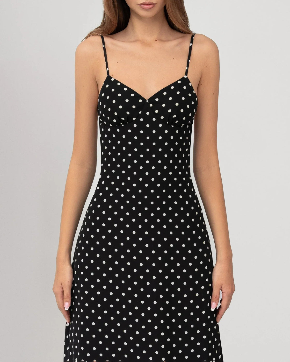 Blanca |  Vestido maxi de lunares
