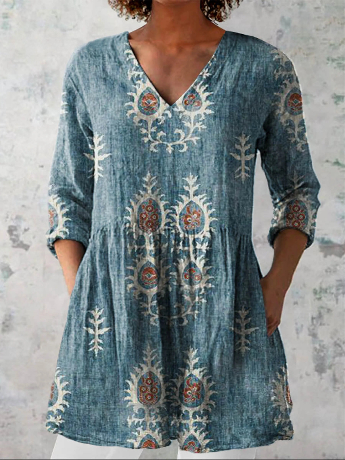 Amelia | Blusa larga con un estampado llamativo