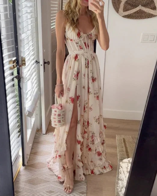 Carlota | Vestido romántico con estampado floral
