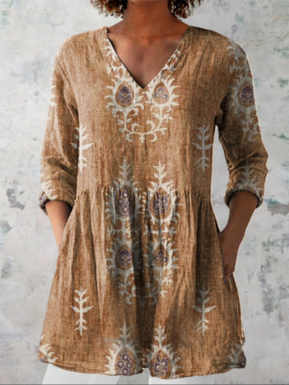Amelia | Blusa larga con un estampado llamativo