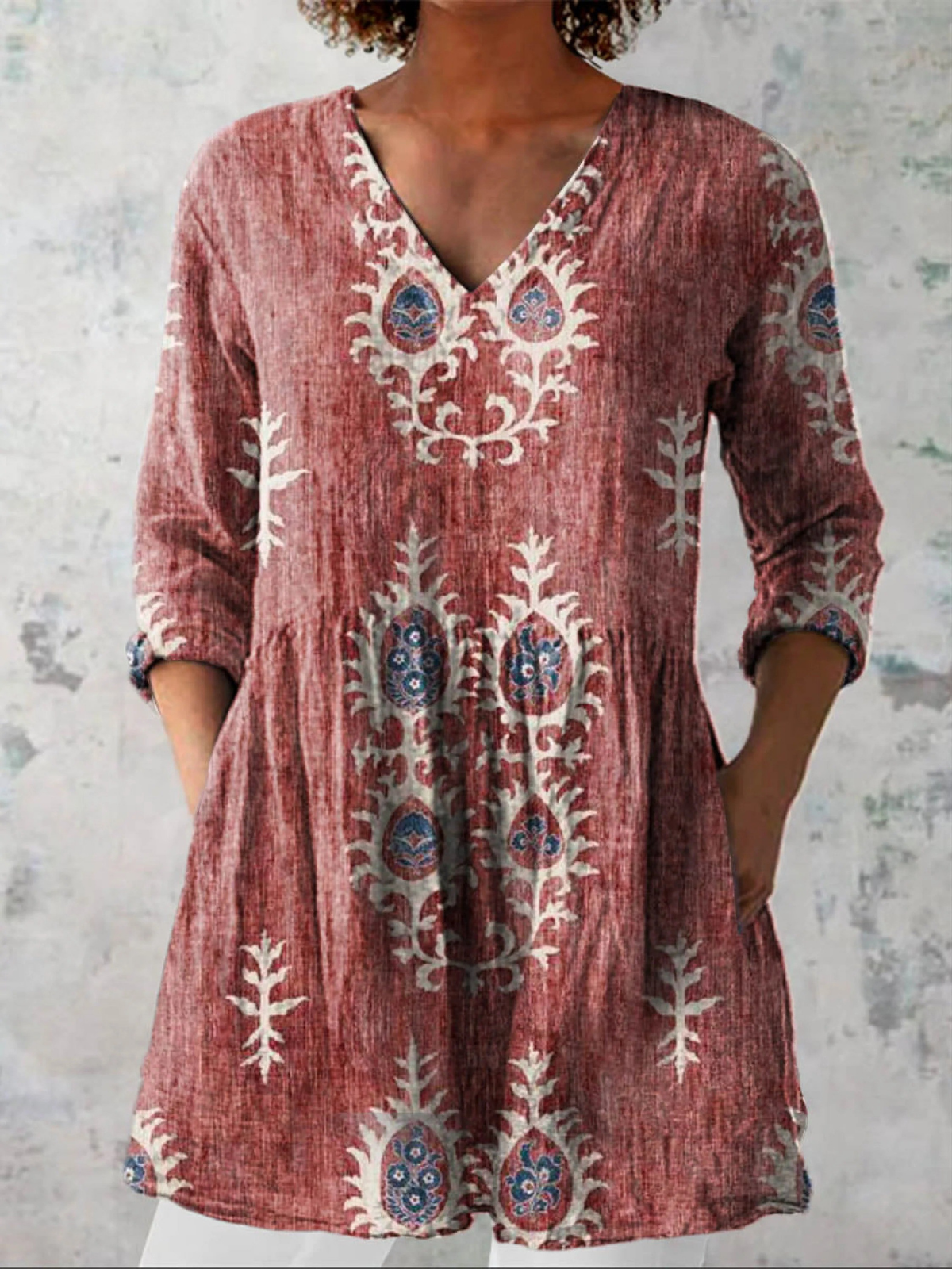 Amelia | Blusa larga con un estampado llamativo