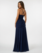 Margaret | Vestido largo con escote cuadrado fruncido