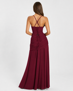 Margaret | Vestido largo con escote cuadrado fruncido