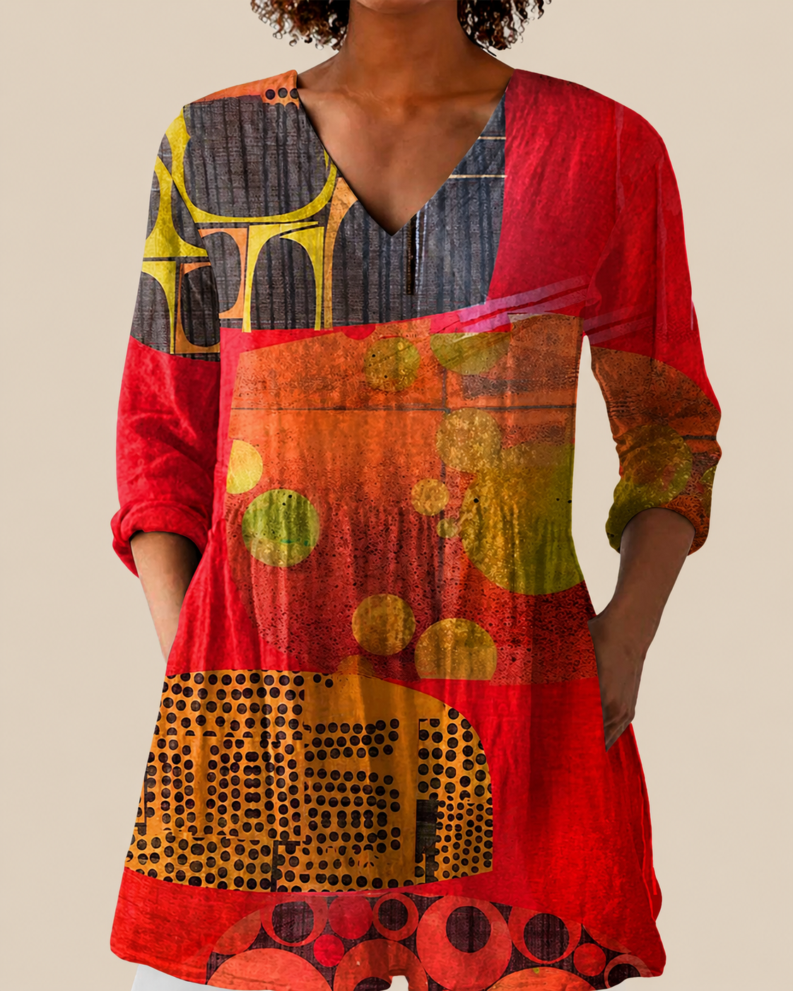 Anita | Blusa larga con un estampado llamativo