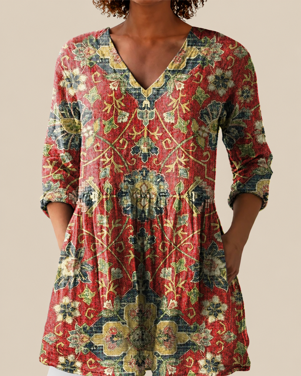 Carlota | Blusa larga con un estampado llamativo