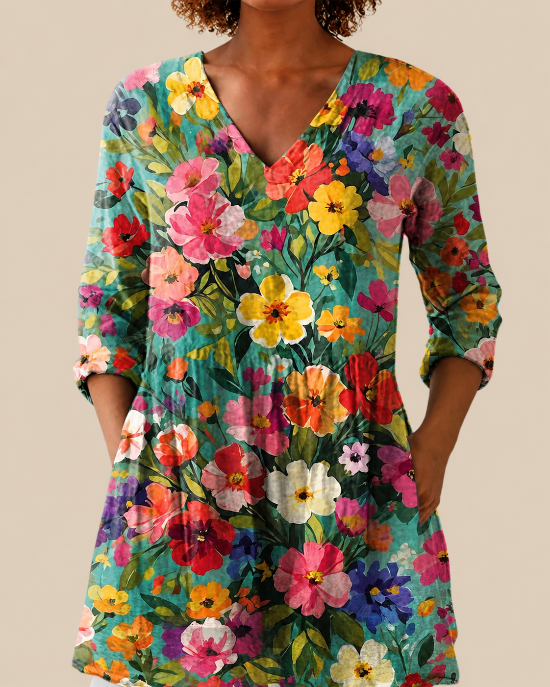 Matilde | Blusa larga con un estampado llamativo