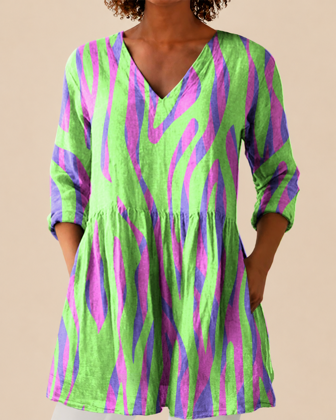 Beatriz | Blusa larga con un estampado llamativo