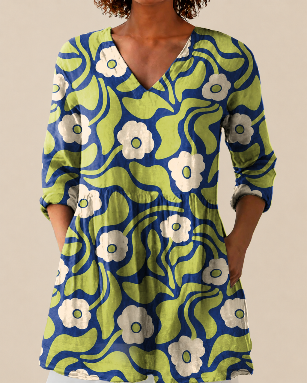 Elisa | Blusa larga con un estampado llamativo