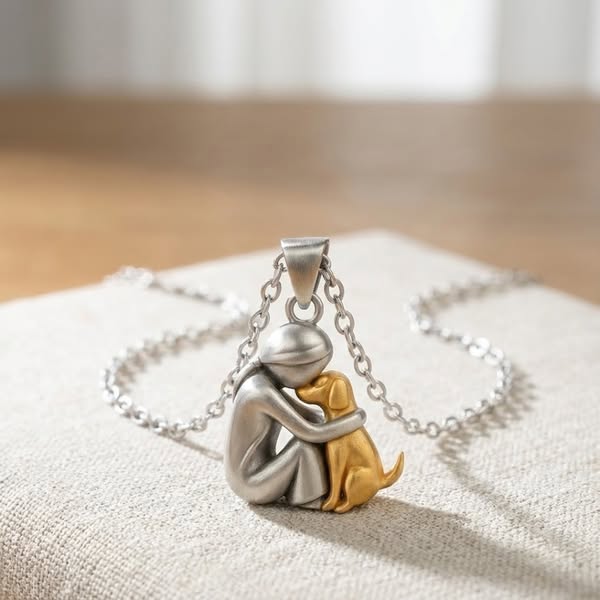 Colgante Amistad Eterna™ | Símbolo del Amor entre Mujer y Perro
