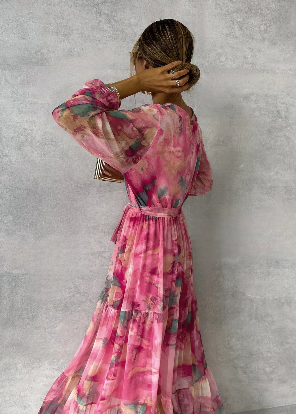 Mabel | Vestito a portafoglio con stampa floreale