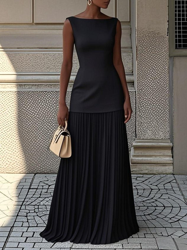 Helena | Vestido Largo Plisado Elegante