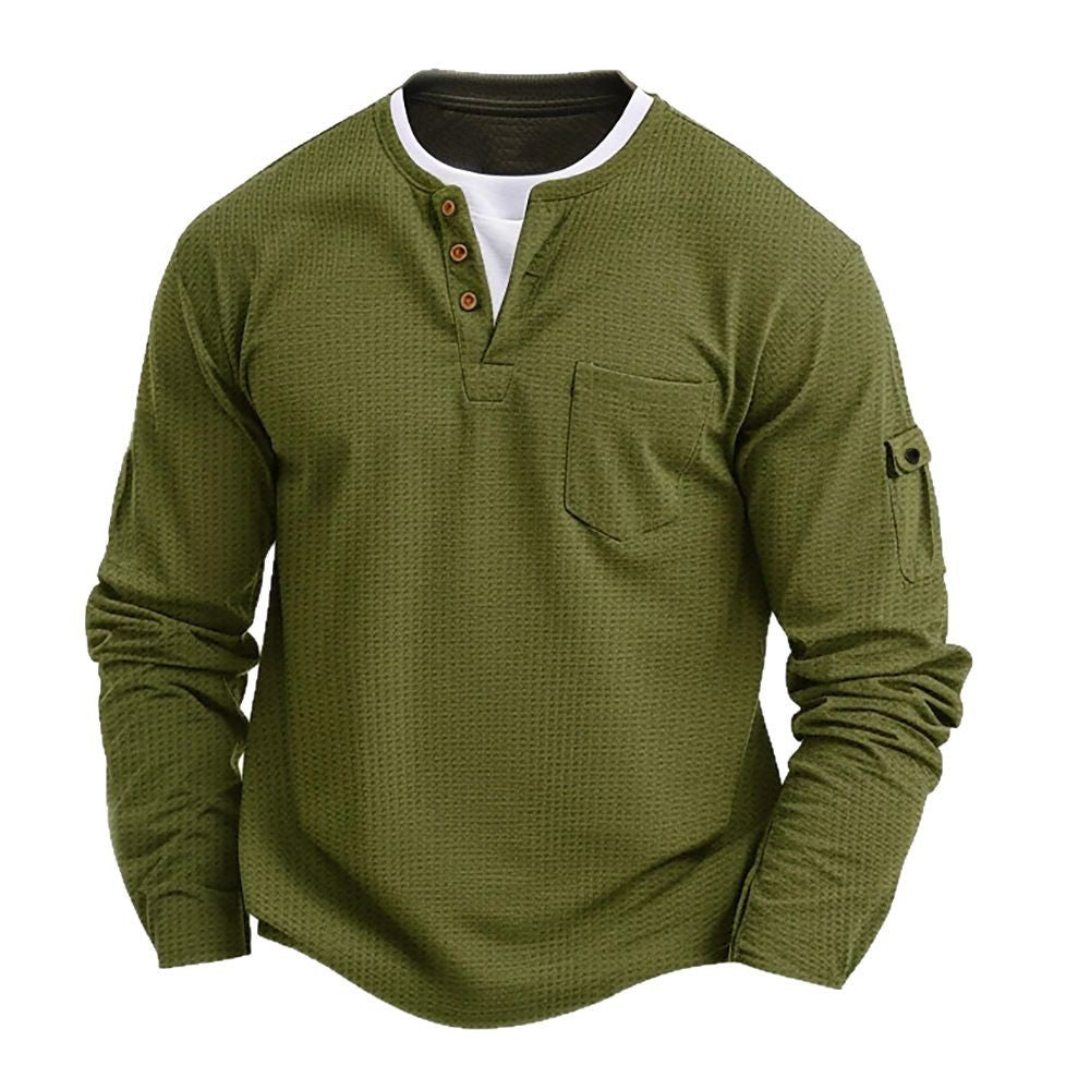Antonín | Moderní Henley Triko s Kapsami