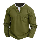 Antonín | Moderní Henley Triko s Kapsami