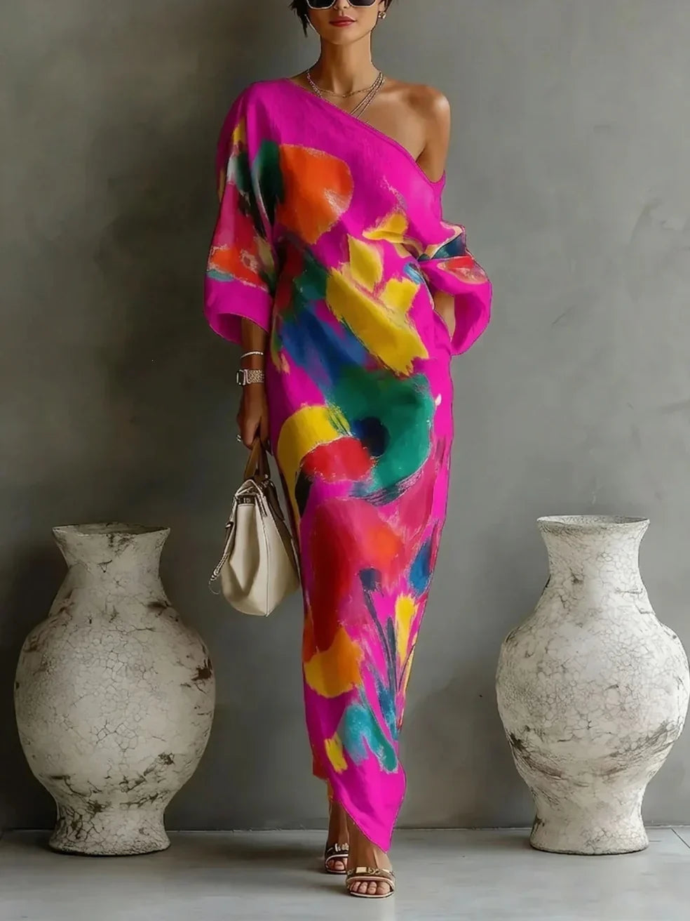 Candela | Vestido Largo Estampado