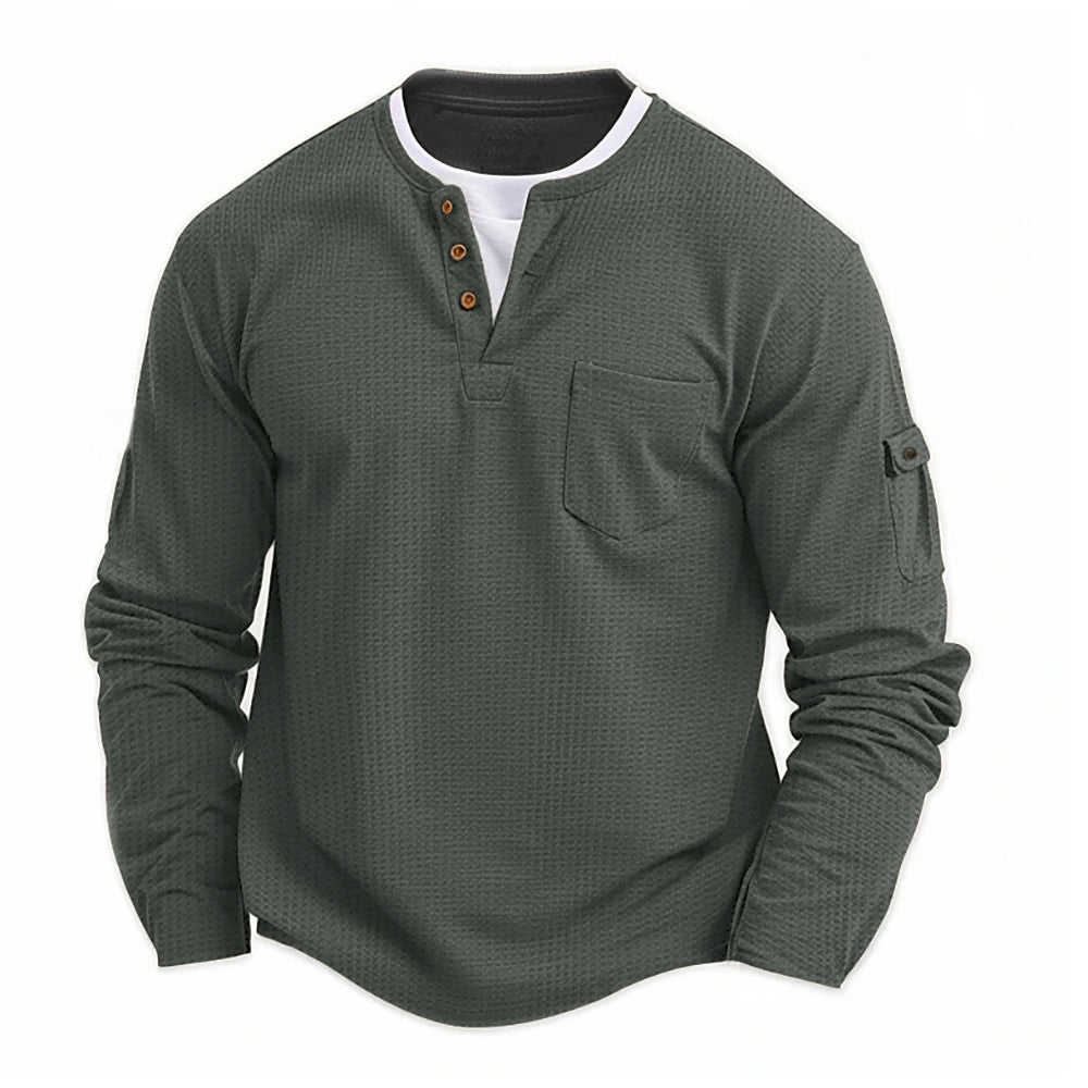 Antonín | Moderní Henley Triko s Kapsami