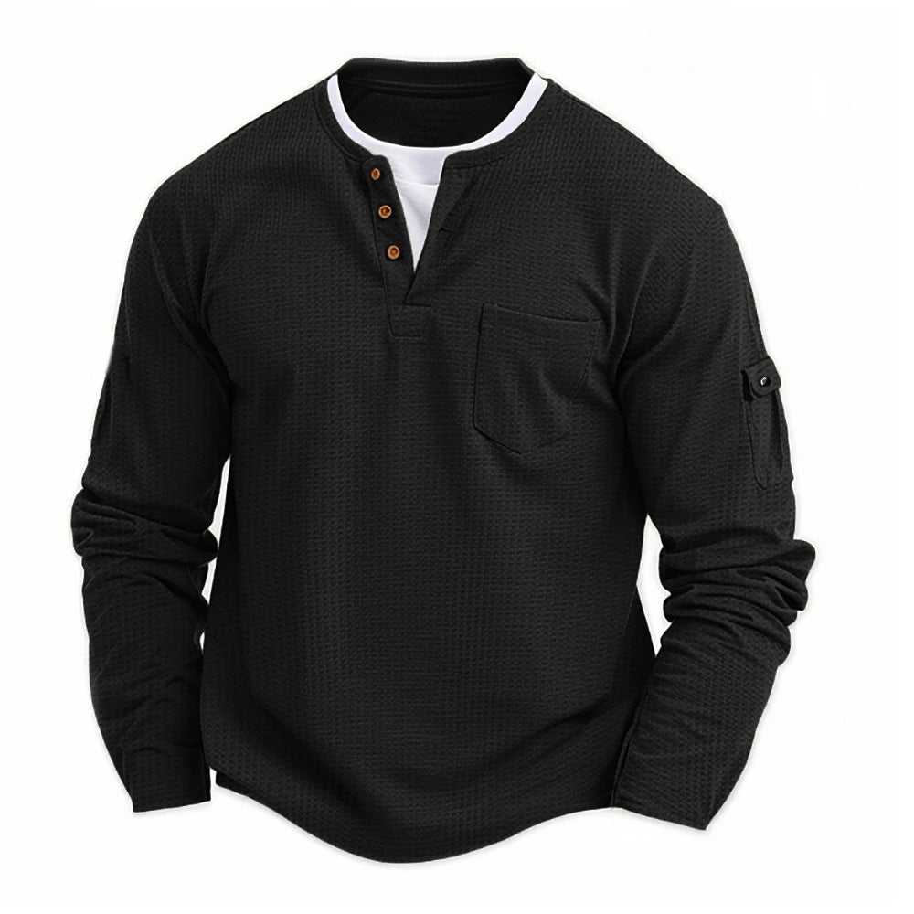 Antonín | Moderní Henley Triko s Kapsami