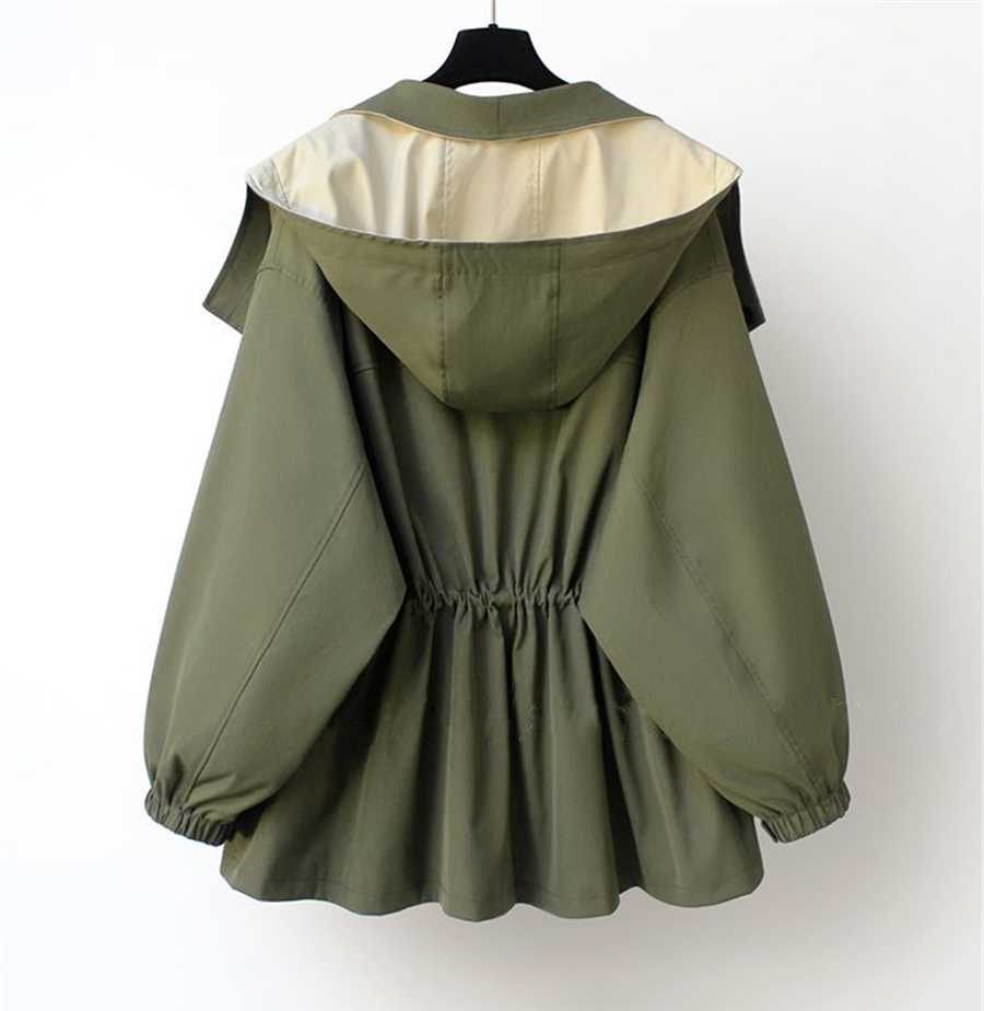 Vlasta | Větrovka s Kapucí a Stahovacím Pasem