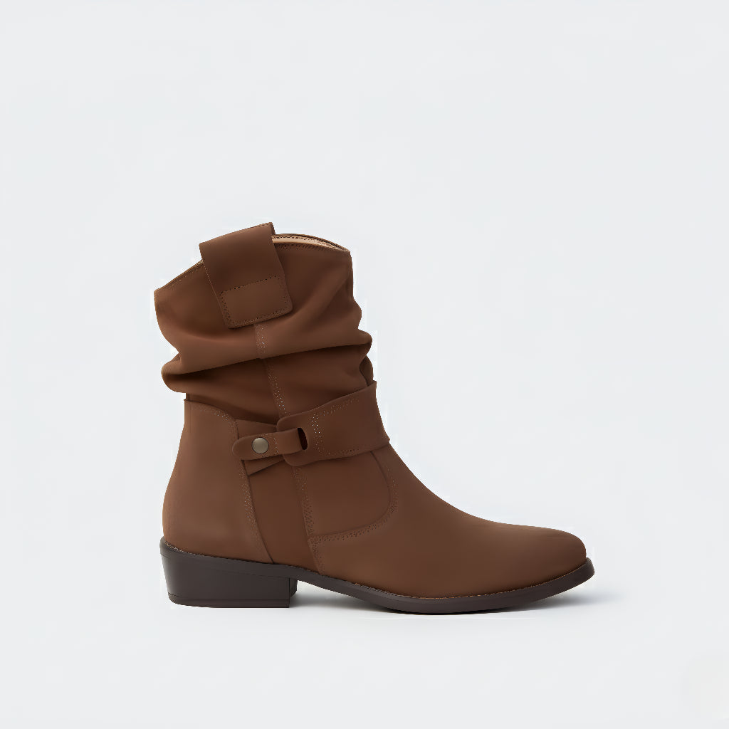 Libuše | Semišové Kotníkové Boty v Boho Stylu