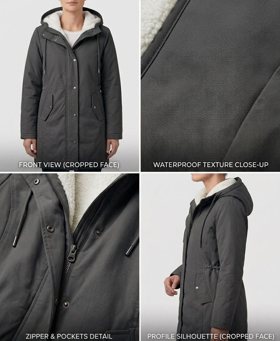 Sofie | Zimní kabát s kapucí