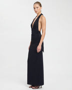 María | Vestido maxi con cuello halter