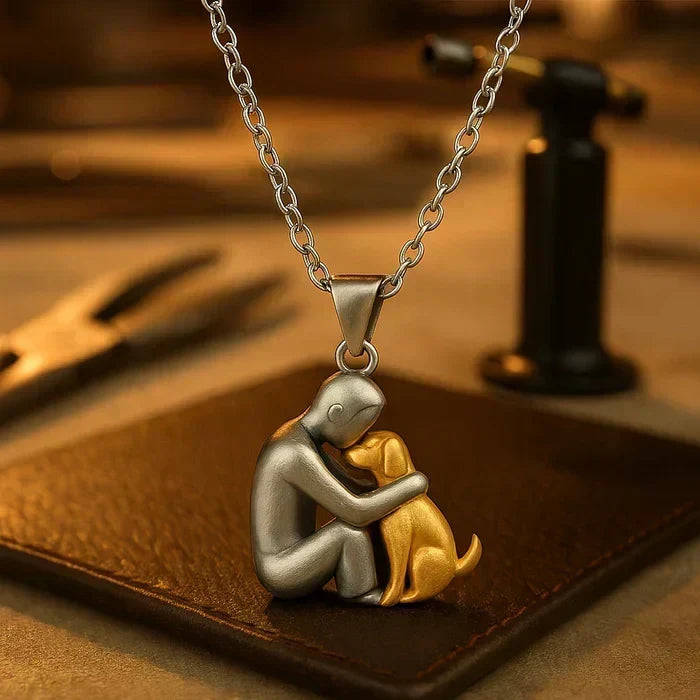 Colgante Amistad Eterna™ | Símbolo del Amor entre Mujer y Perro
