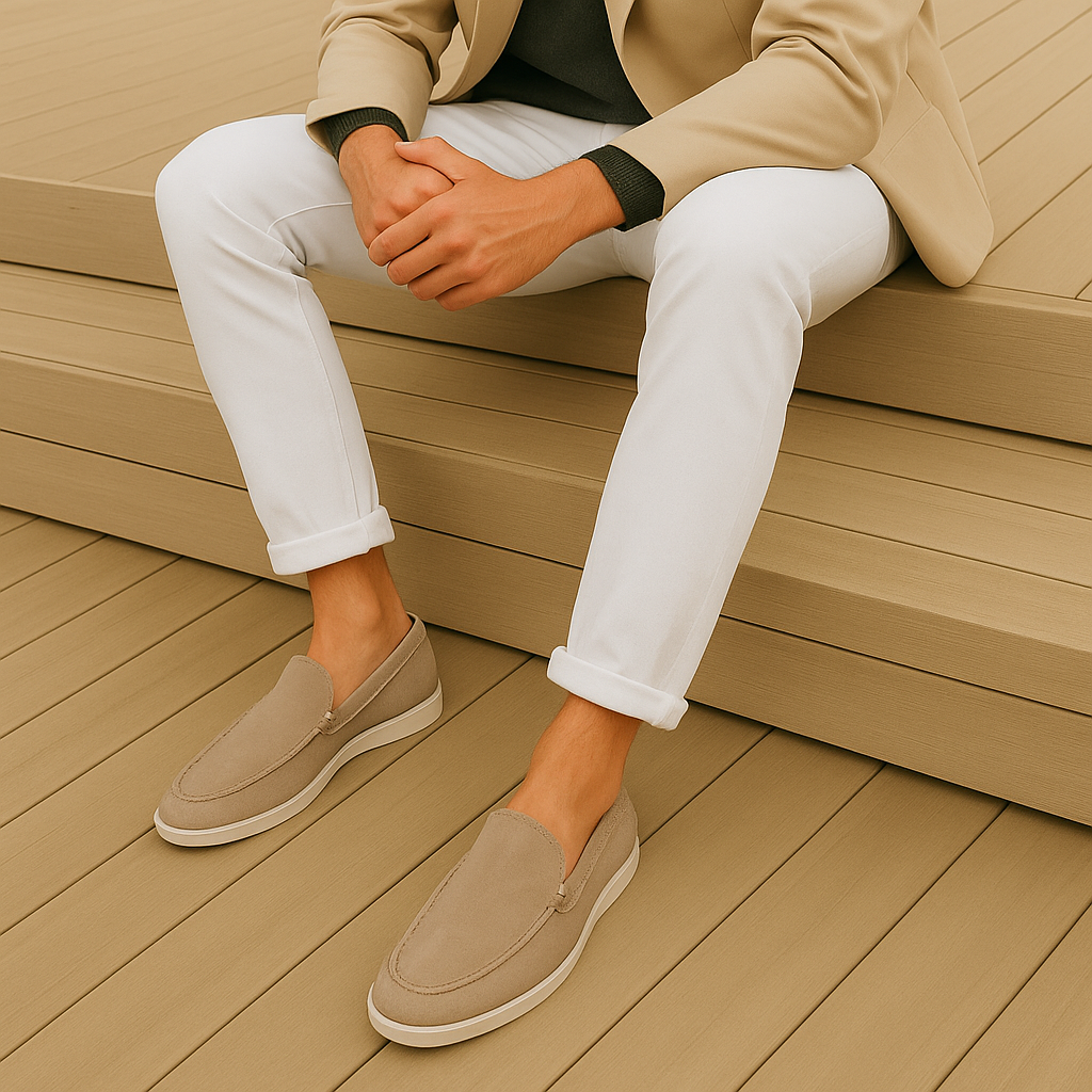 Luděk | Elegantní semišové mokasíny
