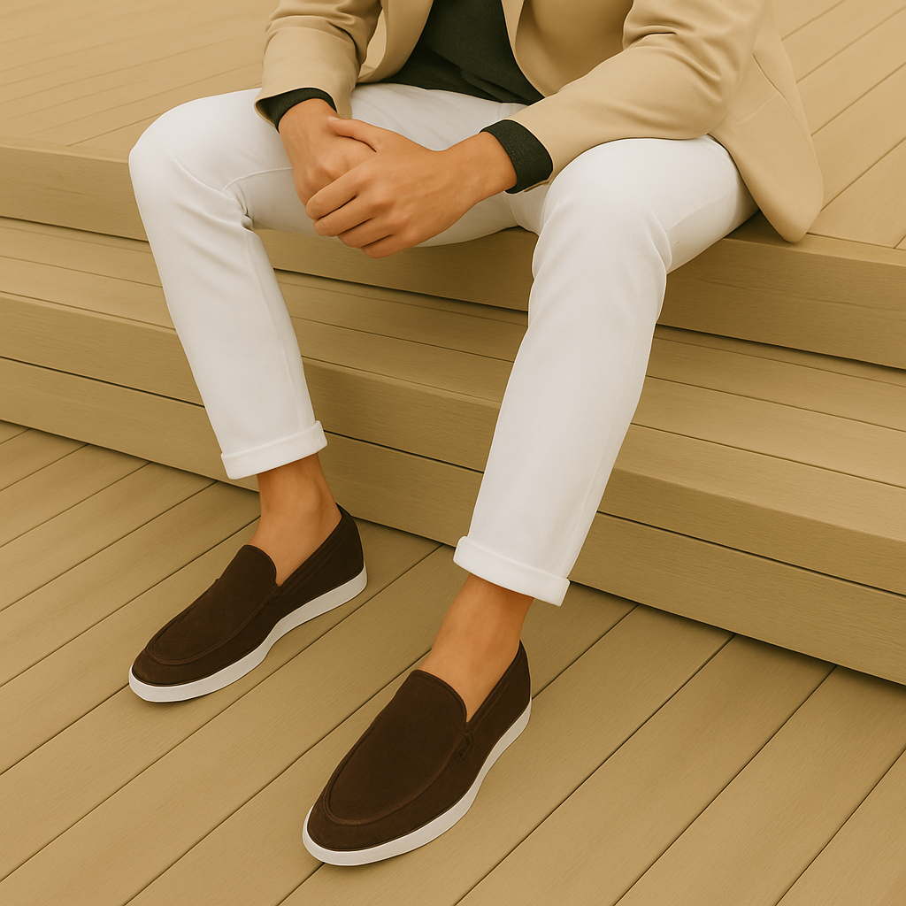 Luděk | Elegantní semišové mokasíny