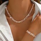 Boleslava | Ručně vyráběná sada náhrdelníku a náramku s motivem rybího ocasu