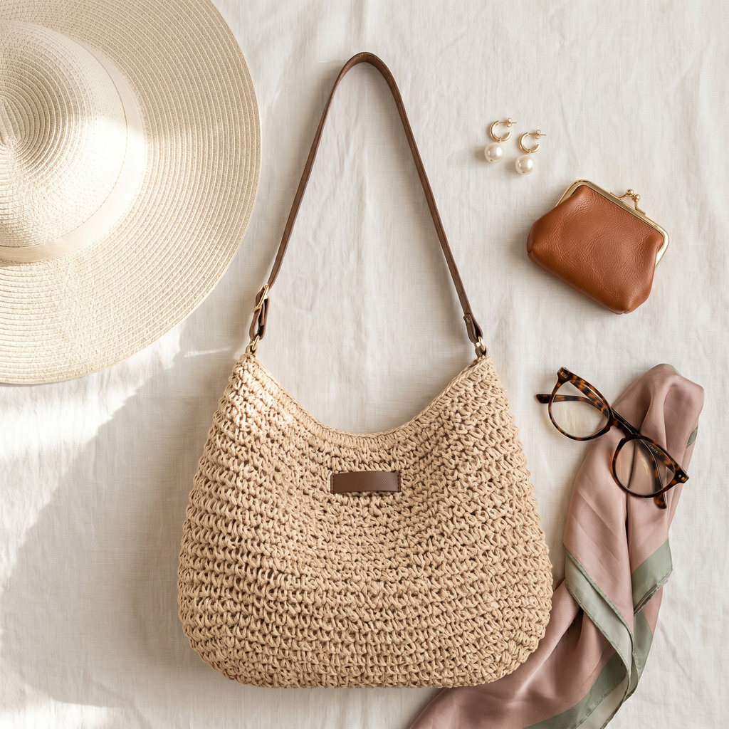 Rosa | Bolso trenzado elegante
