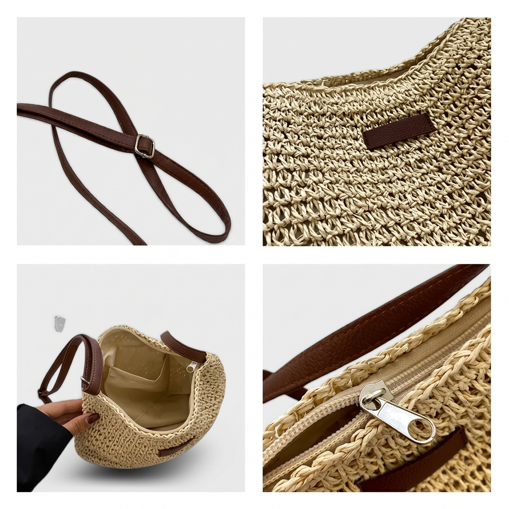 Rosa | Bolso trenzado elegante