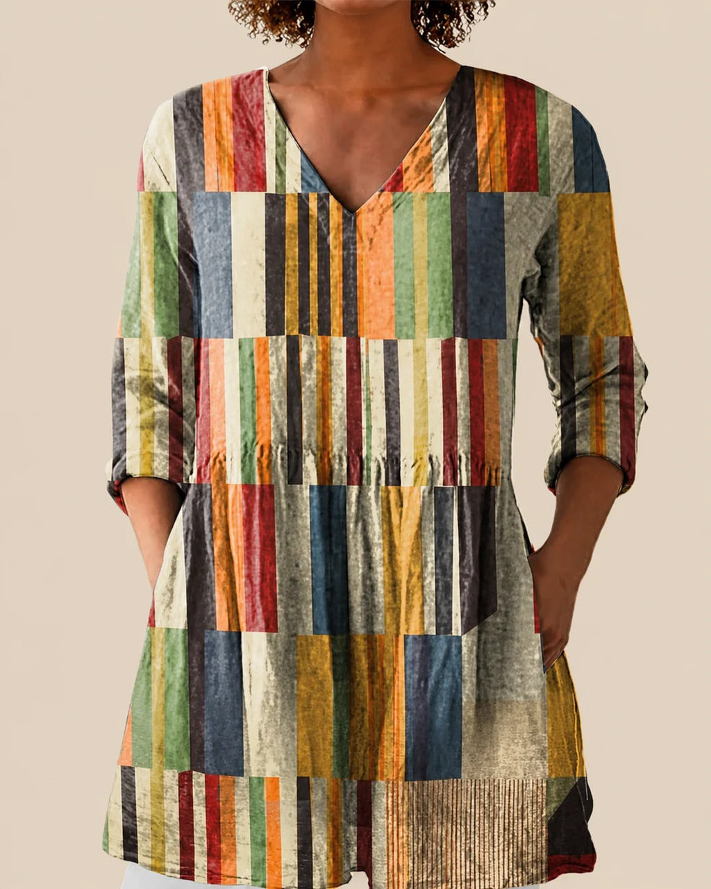 Marina | Blusa larga con un estampado llamativo