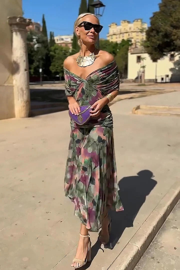 Anna | Elegantní šaty s květinovým vzorem