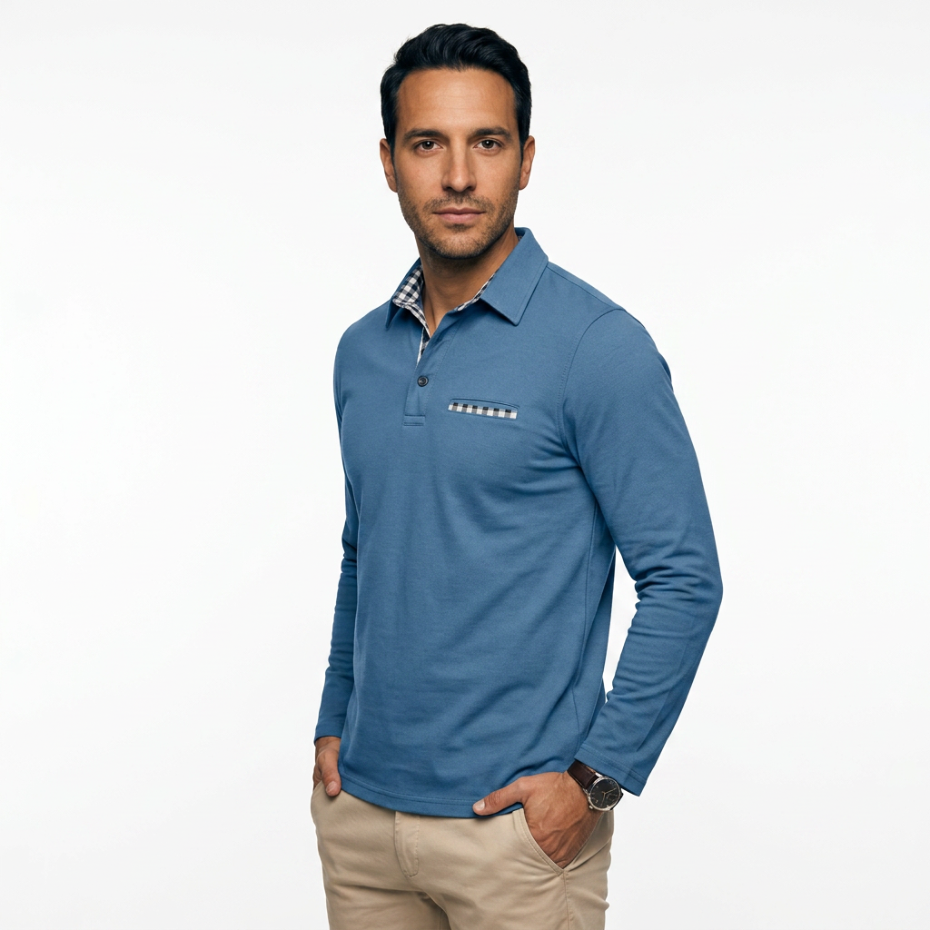 Polo Casual Manga Larga