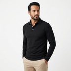 Polo Manga Larga Hombre Clásico Slim Fit