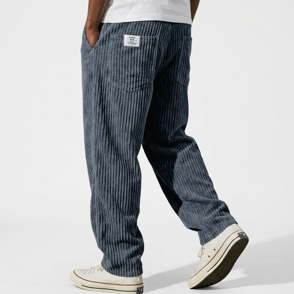 Pantalón Pana Relajado Hombre