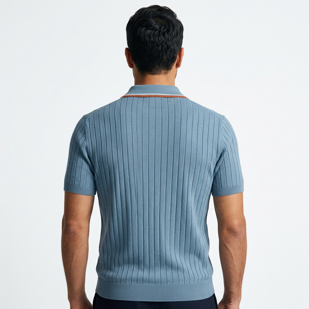 Vojtěch | Pletené polo ve vintage stylu se třemi knoflíky